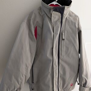 Marker Ski / Snowboard Gray Jacket with Red Accent